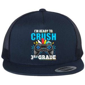 Im Ready To Crush 3rd Grade Back To School Video Game Boy Flat Bill Trucker Hat