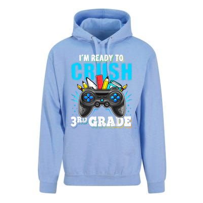 Im Ready To Crush 3rd Grade Back To School Video Game Boy Unisex Surf Hoodie