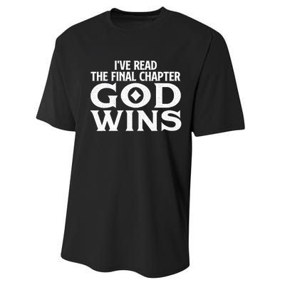 IVe Read The Final Chapter God Wins Christian Faith Performance Sprint T-Shirt