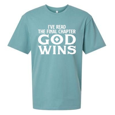 IVe Read The Final Chapter God Wins Christian Faith Sueded Cloud Jersey T-Shirt