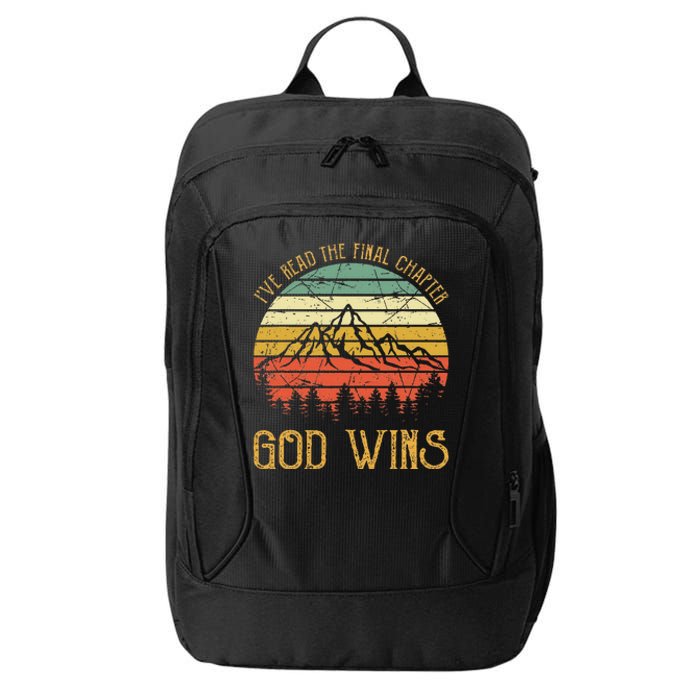 I’ve Read The Final Chapter God Wins retro Christian City Backpack