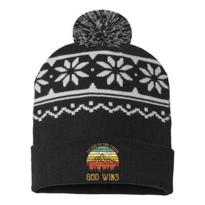 I’ve Read The Final Chapter God Wins retro Christian USA-Made Snowflake Beanie