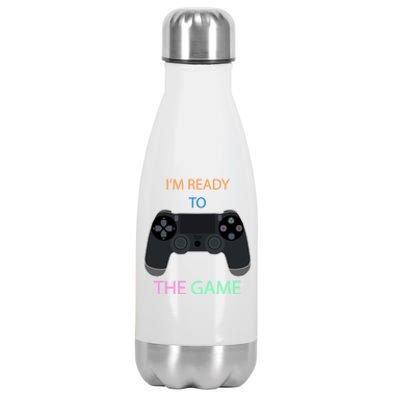 I'm Ready To Control The Game Gift Game Controller Cute Gift Stainless Steel Insulated Water Bottle