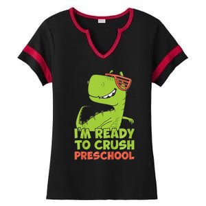 I'm Ready To Crush Preschool Dinosaur Back To School Ladies Halftime Notch Neck Tee