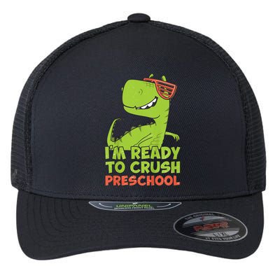 I'm Ready To Crush Preschool Dinosaur Back To School Flexfit Unipanel Trucker Cap