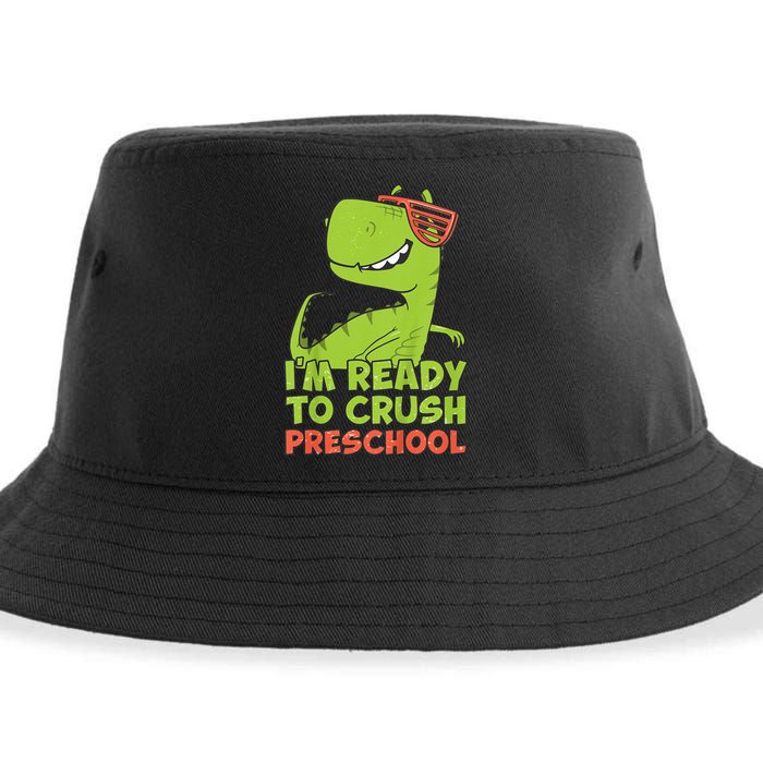 I'm Ready To Crush Preschool Dinosaur Back To School Sustainable Bucket Hat