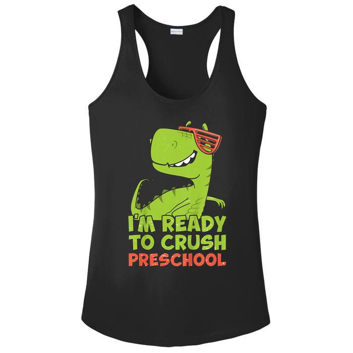 I'm Ready To Crush Preschool Dinosaur Back To School Ladies PosiCharge Competitor Racerback Tank