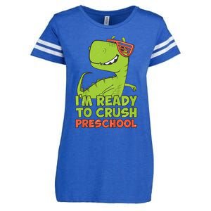 I'm Ready To Crush Preschool Dinosaur Back To School Enza Ladies Jersey Football T-Shirt