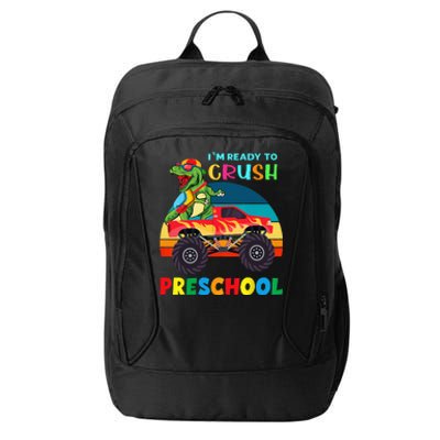 Im Ready To Crush Preschool Monster Truck Dinosaur City Backpack