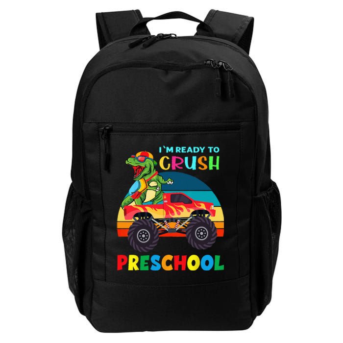 Im Ready To Crush Preschool Monster Truck Dinosaur Daily Commute Backpack