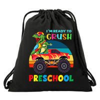 Im Ready To Crush Preschool Monster Truck Dinosaur Drawstring Bag