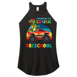 Im Ready To Crush Preschool Monster Truck Dinosaur Women’s Perfect Tri Rocker Tank