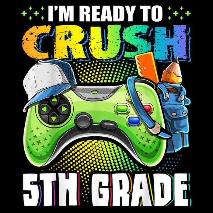 Im Ready To Crush 5th Grade Back To School Video Game Boy Wool Snapback Cap