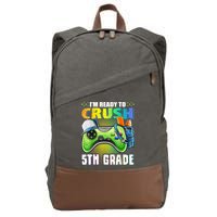 Im Ready To Crush 5th Grade Back To School Video Game Boy Cotton Canvas Backpack