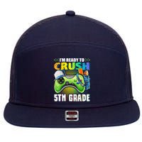 Im Ready To Crush 5th Grade Back To School Video Game Boy 7 Panel Mesh Trucker Snapback Hat