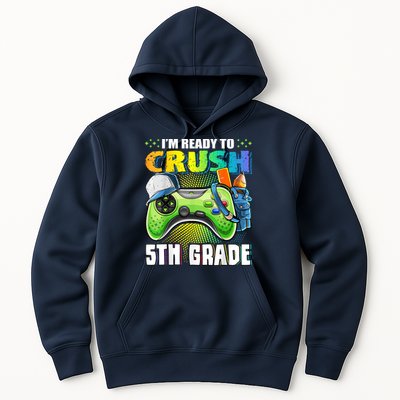 Im Ready To Crush 5th Grade Back To School Video Game Boy Hoodie