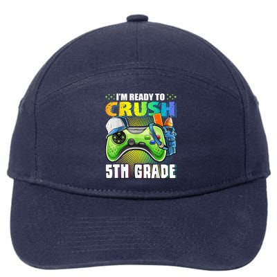 Im Ready To Crush 5th Grade Back To School Video Game Boy 7-Panel Snapback Hat