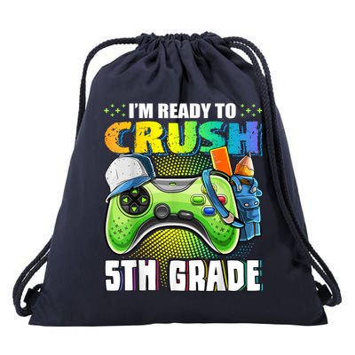 Im Ready To Crush 5th Grade Back To School Video Game Boy Drawstring Bag