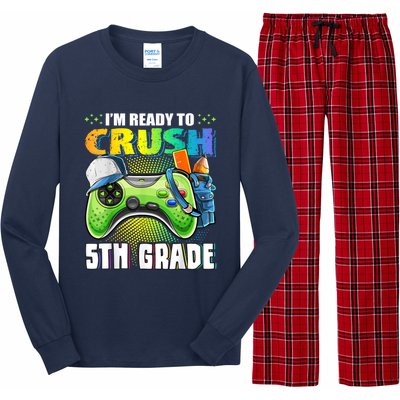 Im Ready To Crush 5th Grade Back To School Video Game Boy Long Sleeve Pajama Set