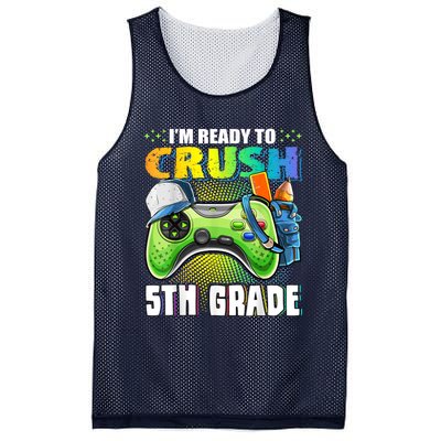 Im Ready To Crush 5th Grade Back To School Video Game Boy Mesh Reversible Basketball Jersey Tank