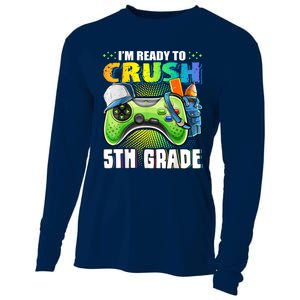 Im Ready To Crush 5th Grade Back To School Video Game Boy Cooling Performance Long Sleeve Crew