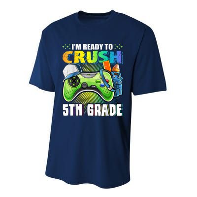 Im Ready To Crush 5th Grade Back To School Video Game Boy Performance Sprint T-Shirt