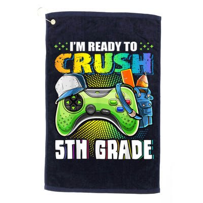 Im Ready To Crush 5th Grade Back To School Video Game Boy Golf Towel