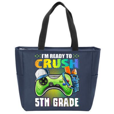 Im Ready To Crush 5th Grade Back To School Video Game Boy Zip Tote Bag