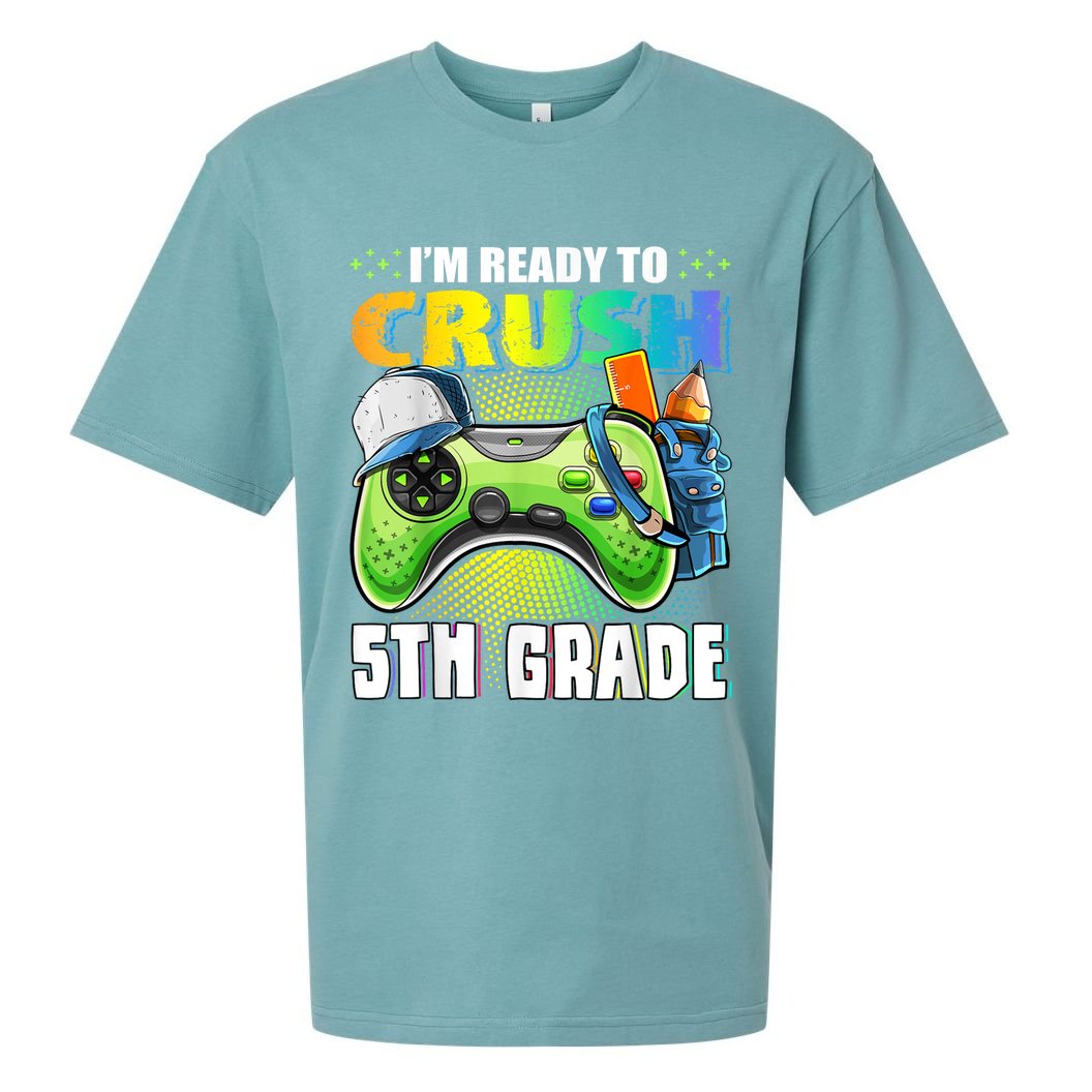 Im Ready To Crush 5th Grade Back To School Video Game Boy Sueded Cloud Jersey T-Shirt