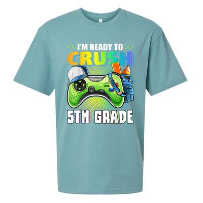 Im Ready To Crush 5th Grade Back To School Video Game Boy Sueded Cloud Jersey T-Shirt