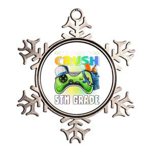 Im Ready To Crush 5th Grade Back To School Video Game Boy Metallic Star Ornament