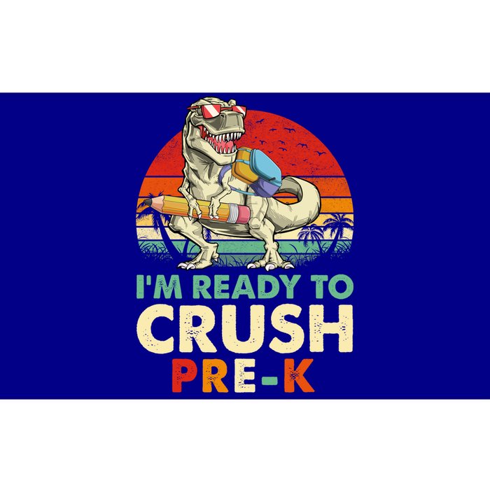 Im Ready To Crush PreK Retro Dinosaur Funny Back To School Funny Gift Bumper Sticker