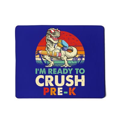 Im Ready To Crush PreK Retro Dinosaur Funny Back To School Funny Gift Mousepad