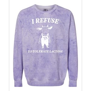 I Refuse To Tolerate Lactose Cow Colorblast Crewneck Sweatshirt