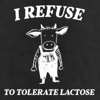 I Refuse To Tolerate Lactose Cow 7 Panel Mesh Trucker Snapback Hat