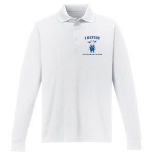 I Refuse To Tolerate Lactose Cow Performance Long Sleeve Polo