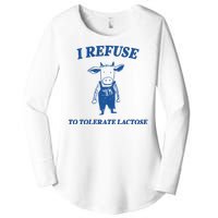 I Refuse To Tolerate Lactose Cow Women's Perfect Tri Tunic Long Sleeve Shirt