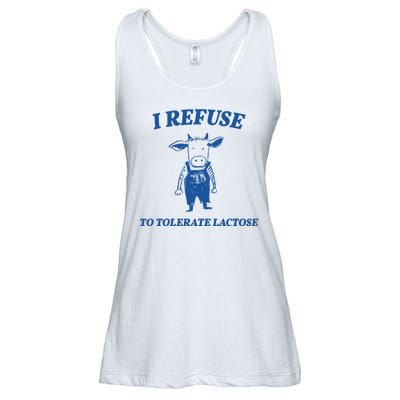 I Refuse To Tolerate Lactose Cow Ladies Essential Flowy Tank