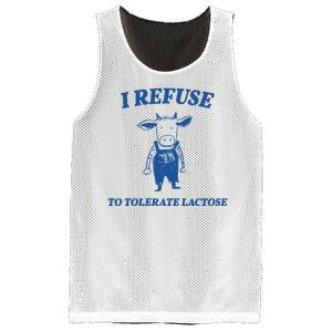 I Refuse To Tolerate Lactose Cow Mesh Reversible Basketball Jersey Tank