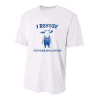 I Refuse To Tolerate Lactose Cow Youth Performance Sprint T-Shirt