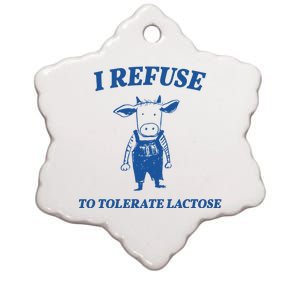 I Refuse To Tolerate Lactose Cow Ceramic Star Ornament