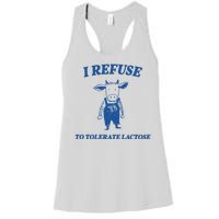 I Refuse To Tolerate Lactose Cow Women's Racerback Tank