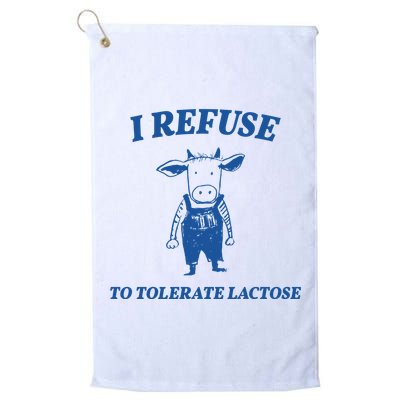I Refuse To Tolerate Lactose Cow Golf Towel