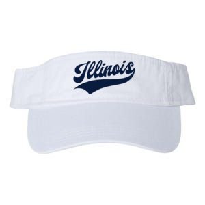 Illinois Retro Throwback Design Classic Valucap Bio-Washed Visor