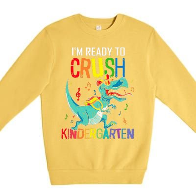 Im Ready To Crush Kindergarten Dinosaur Back To School Premium Crewneck Sweatshirt