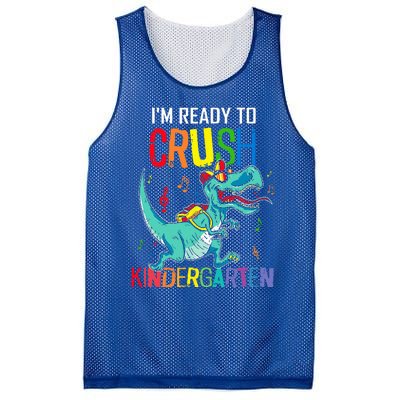 Im Ready To Crush Kindergarten Dinosaur Back To School Mesh Reversible Basketball Jersey Tank