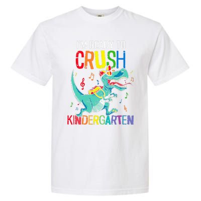 Im Ready To Crush Kindergarten Dinosaur Back To School Garment-Dyed Heavyweight T-Shirt