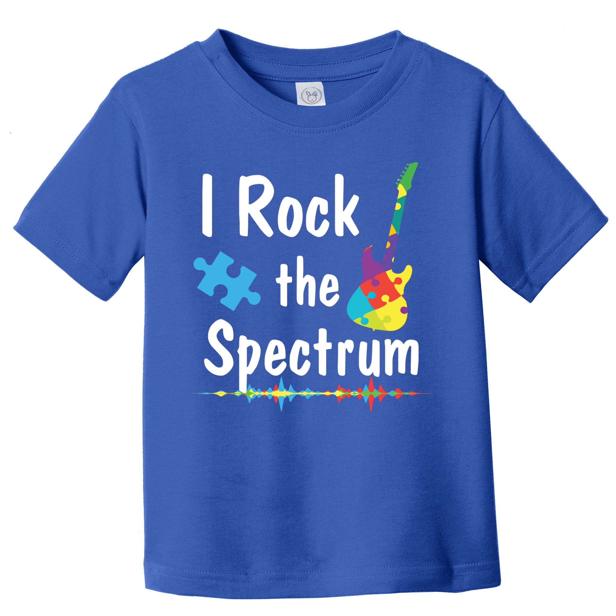 I Rock The Spectrum Funny Gift Autism Awareness Electric Guitar Gift Toddler T-Shirt