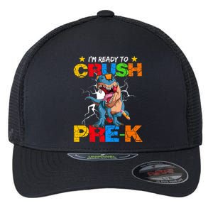 I'm Ready To Crush Pre K Dinosaur Back To School Flexfit Unipanel Trucker Cap