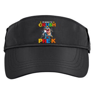 I'm Ready To Crush Pre K Dinosaur Back To School Adult Drive Performance Visor